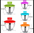 Set Of 5 Stainless Steel Mixing Bowl With Lid, - My Store
