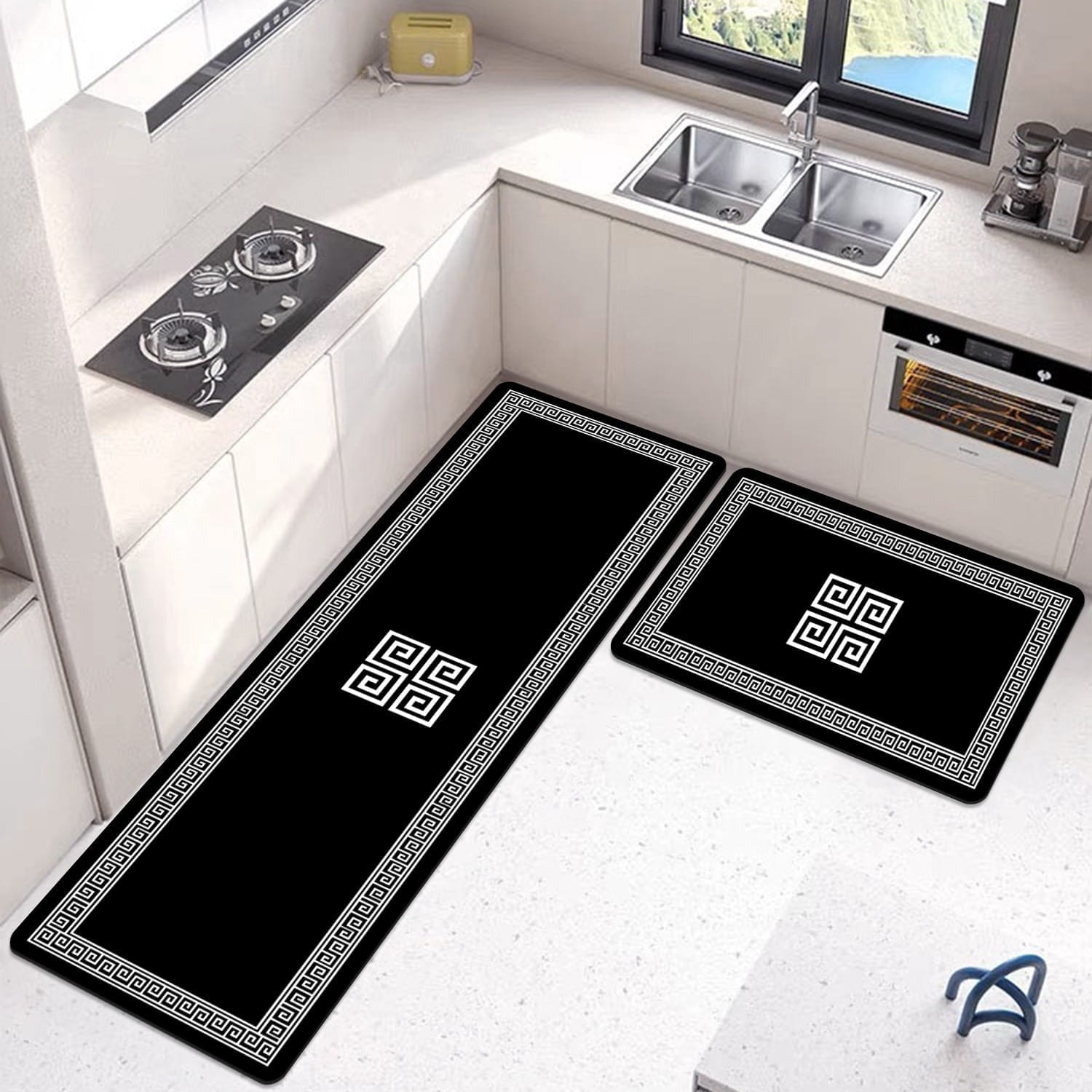 2-Piece Extra Large Runner & Mat Set – Napa Leather Finish with Anti-Slip Base - My Store
