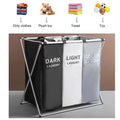 3-Compartment Foldable Laundry Organizer – X-Frame Design - My Store