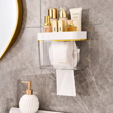 Punch-Free Waterproof Toilet Paper Holder Box