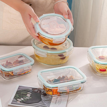 FreshLock™  Borosilicate Glass Food Storage Container Set – 3 Pieces