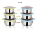 3-Piece Stainless Steel Mixing & Storage Bowl Set with Airtight Lids - My Store