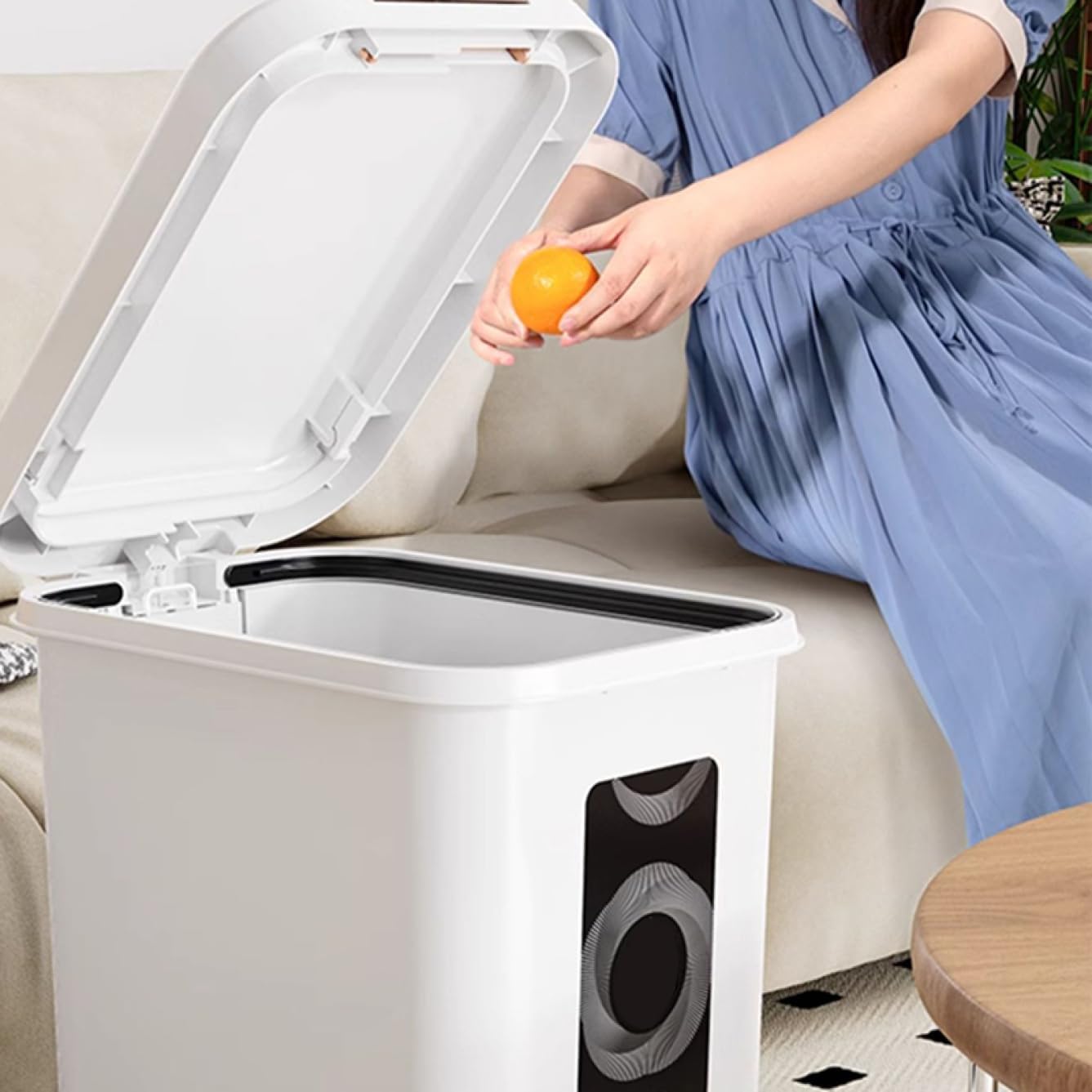Premium Rectangle Pedal & Press Trash Bin - My Store