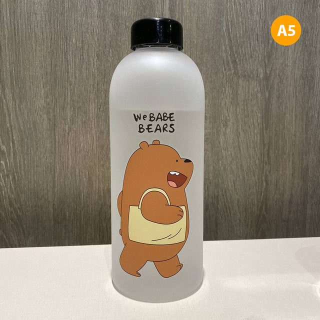 Water Bottles Cute Panda Bear Cup 1000ml With Straw - My Store