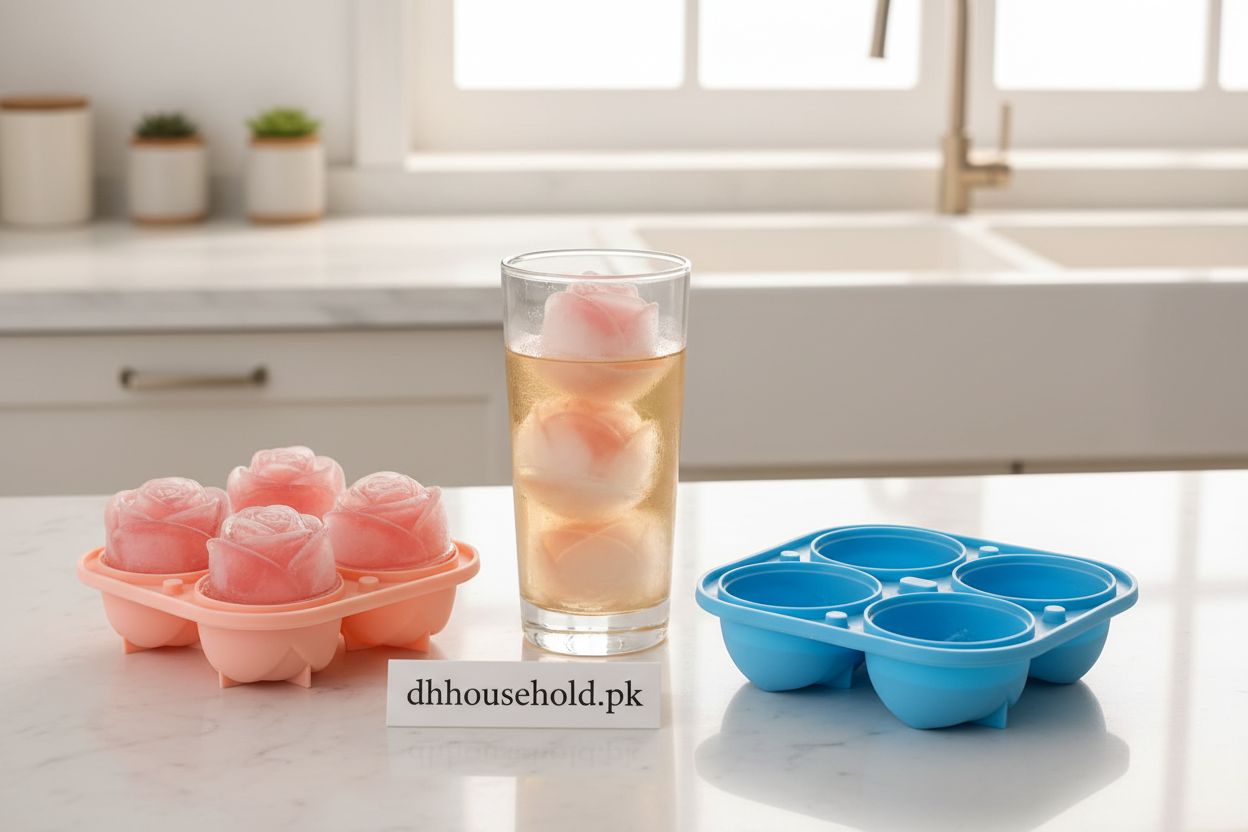 4-Cavity Rose Ice Cube Mold with Lid - My Store