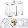 Acrylic Cotton Pad & Bud Organizer Box with Lid - My Store