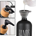 Premium: Luxe Glass Soap Dispenser Set with Bamboo Pumps & Organizing Tray (Set of 2) - My Store