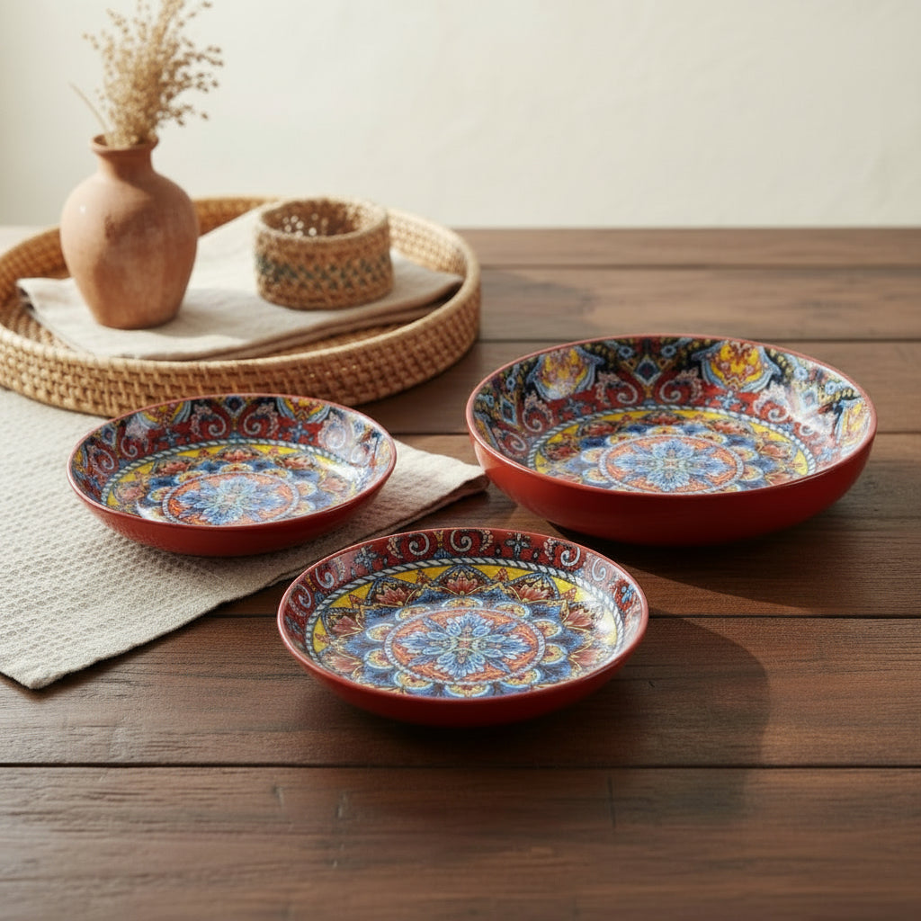 Moroccan 6.5-inch deep ceramic plate